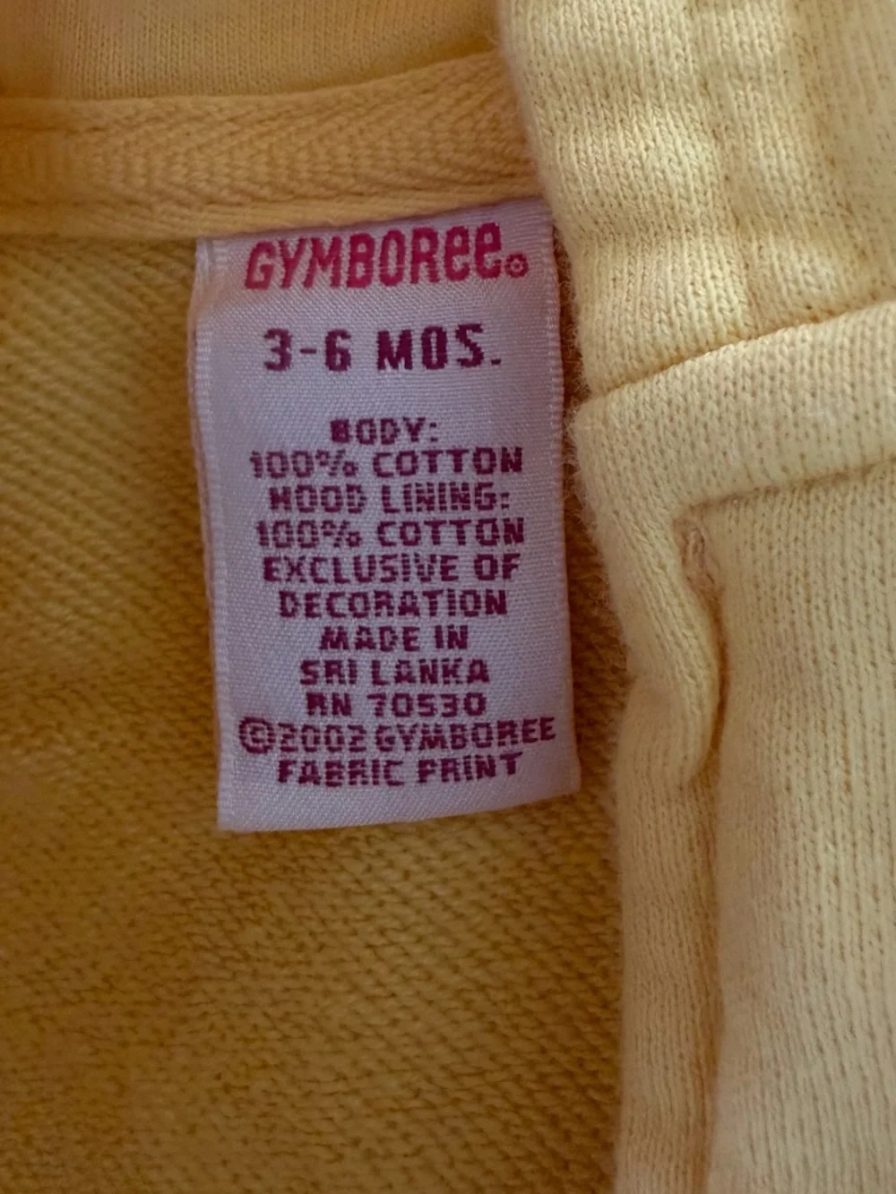 Gymboree Yellow Hooded Jacket with Flower Applique baby girl vintage